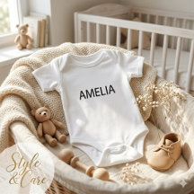 Stilvolle Personalisierte Baby Bodysuit mit Namen
