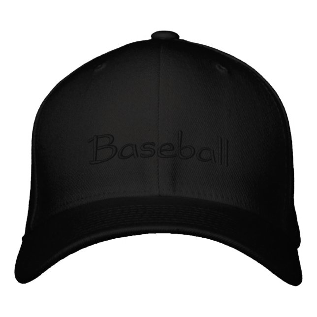 Stilvolle personalisierte Baseballkappe mit Textst Bestickte Baseballkappe (Vorderseite)