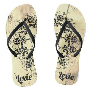 Stilvolle Personalisierte Damask Flip Flops