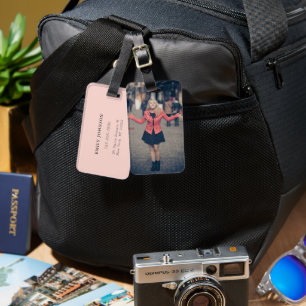 Stilvolle Personalisierte Gepäckmarke mit Foto Gepäckanhänger