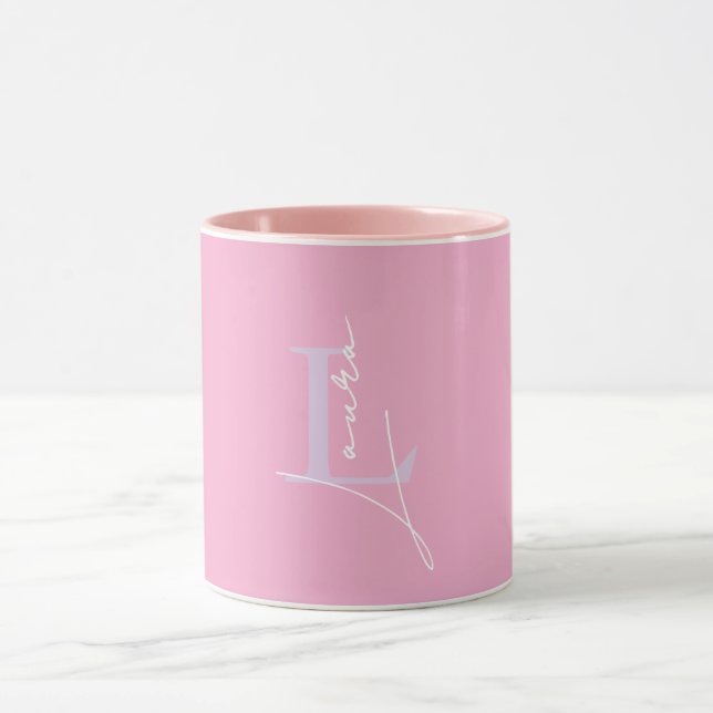 Stilvolle Personalisierte Namensinitialen Tasse (Zentrum)