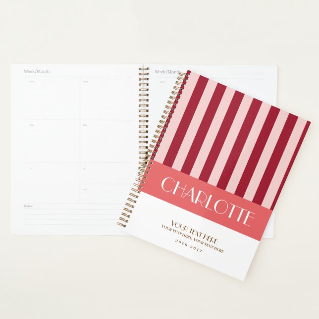Stilvolle Personalisierte Streifenplaner Planer (Anzeige)