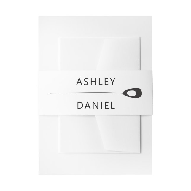 Stilvolle Pfauenfeather Moderne Hochzeit Einladungsbanderole (Vorderseite Beispiel)