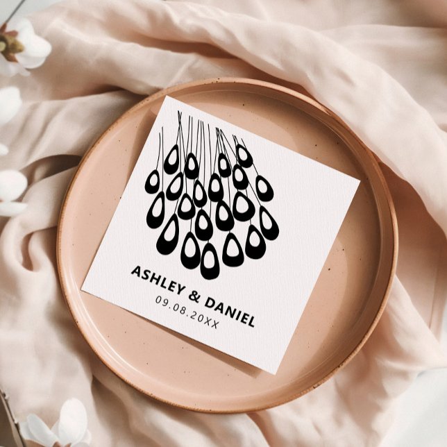 Stilvolle Pfauenfeather Moderne Hochzeit Serviette (Von Creator hochgeladen)