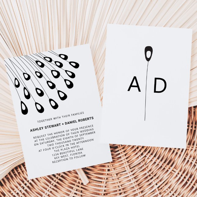 Stilvolle Pfauenfeathers Moderne Hochzeit Einladung (Von Creator hochgeladen)