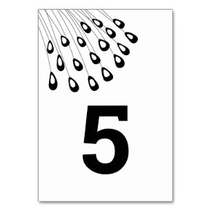 Stilvolle Pfauenpfaue Moderne Hochzeitskarten für Tischnummer