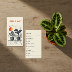 Stilvolle Pflanze Care Guide Moderne Botanische Tö Begleitkarte