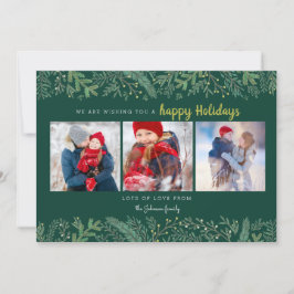 Stilvolle Pinien Grüne Bäume Urlaub Feiertagskarte