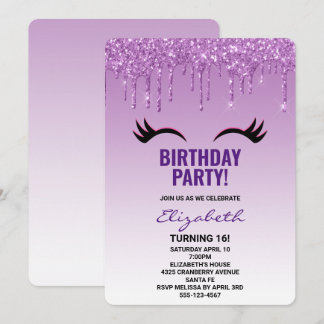 Stilvolle Pink & Black Eyelashes beim Drippen von  Einladung
