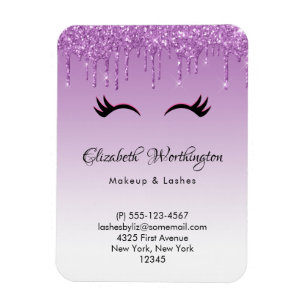 Stilvolle Pink & Black Eyelashes beim Drippen von  Magnet