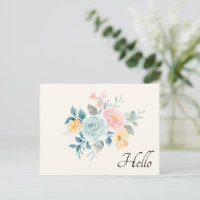 Stilvolle Pink & Blue Blume Bouquet Hello