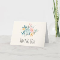 Stilvolle Pink & Blue Blume Bouquet Vielen Dank