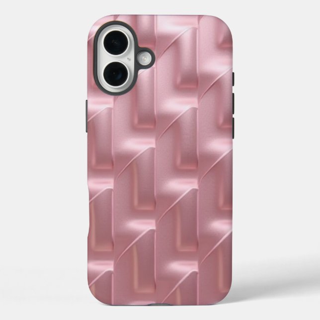 Stilvolle Pink Geometric Muster iPhone Case (Rückseite)