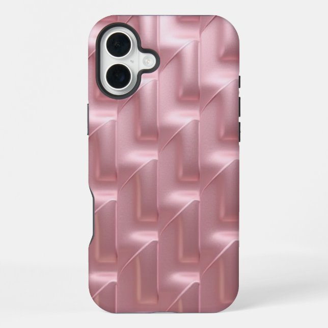 Stilvolle Pink Geometric Muster iPhone Case Hülle (Rückseite)
