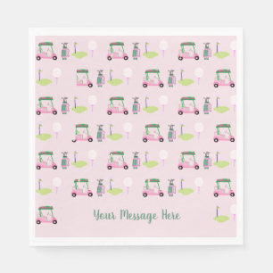 Stilvolle Pink Golf Design Personalisierte Botscha Serviette