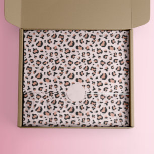 Stilvolle Pink Leopard Print Business Packaging Seidenpapier