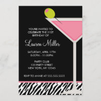 Stilvolle Pink Martini Glass Geburtstagsparty