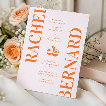 Stilvolle Pink- und Orangefarbene Typografie QR Co