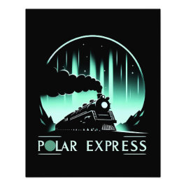 Stilvolle Polar Express Bahn Fotodruck