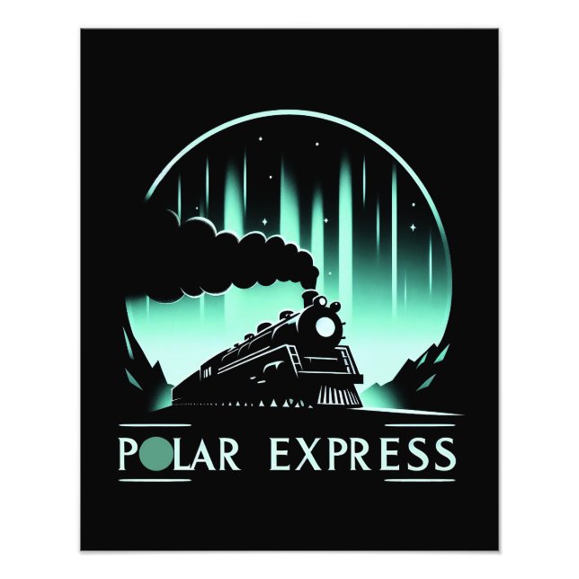 Stilvolle Polar Express Bahn Fotodruck (Vorne)