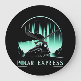 Stilvolle Polar Express Bahn Große Wanduhr