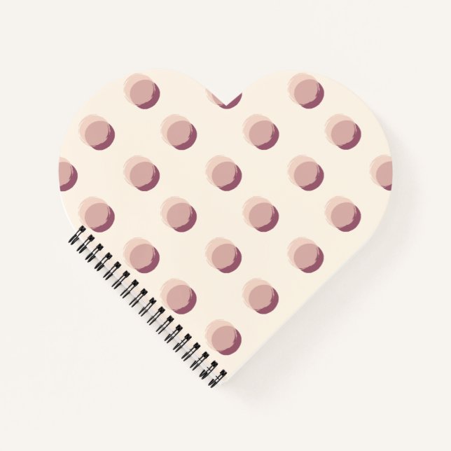Stilvolle Polka Dots Lila Notizbuch (Vorderseite)