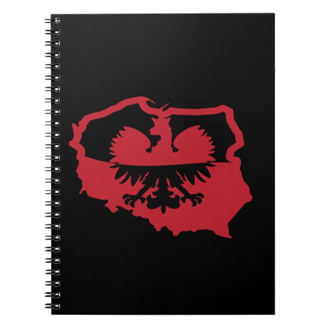 Stilvolle polnische Flagge Notizblock (Vorderseite)