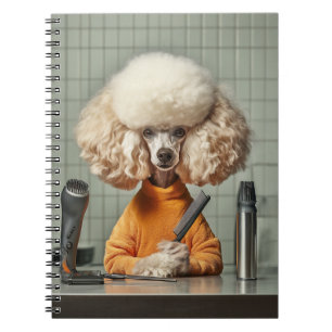 Stilvolle Poodle Grooming Session Notizblock