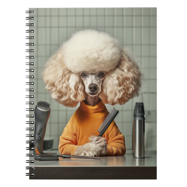 Stilvolle Poodle Grooming Session Notizblock (Vorderseite)