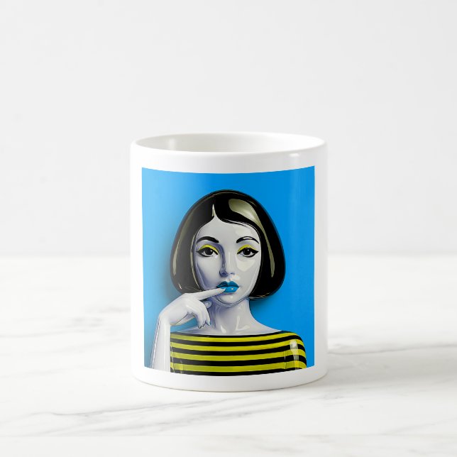 Stilvolle Pop Kunst Kaffeetasse (Mittel)