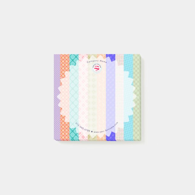 Stilvolle Post-it-Notizen für Werbezwecke - Entgeg Post-it Klebezettel (Vorderseite)