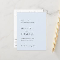 Stilvolle Powder Blue Modern Wedding retten das Da