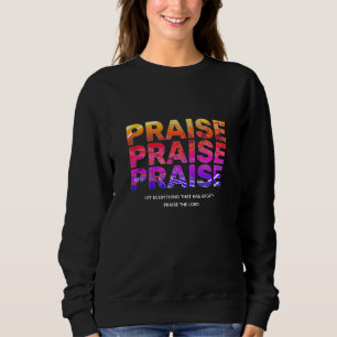 Stilvolle PRAISE-Musiknoten Christlich Sweatshirt