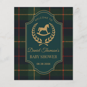 Stilvolle Preppy-Teddybär-Baby-Shower Flyer