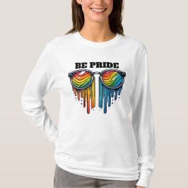 Stilvolle Pride Eyeglasses mit LGBTQ+ Rainbow Colo T-Shirt