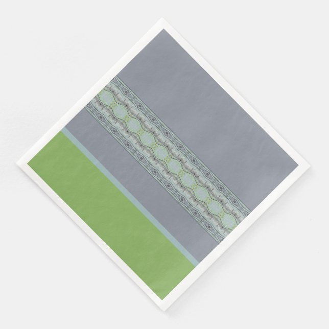 Stilvolle Printwerbung mit Grün Serviette (Ecke)