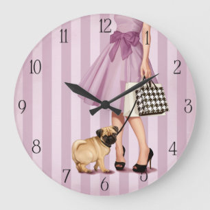 Stilvolle Promenade Große Wanduhr