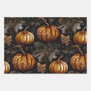 Stilvolle Pumpkins Geschenkpapier Set