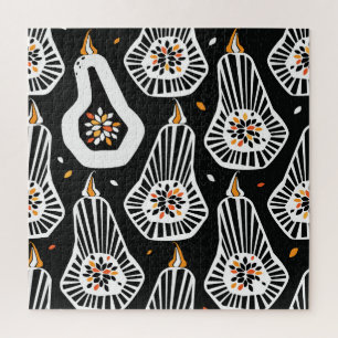Stilvolle Pumpkins Saatgut: Nahtloses Design Puzzle