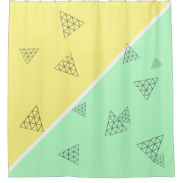 Stilvolle Pyramid Triangle Geometry Pastel Duschvorhang
