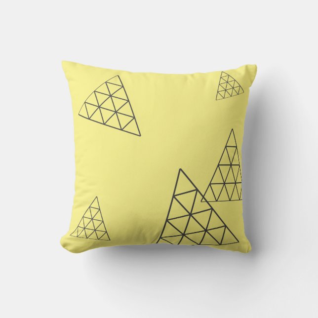 Stilvolle Pyramid Triangle Geometry Pastel Kissen (Vorderseite)