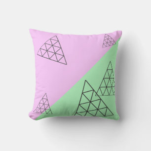 Stilvolle Pyramid Triangle Geometry Pastel Kissen
