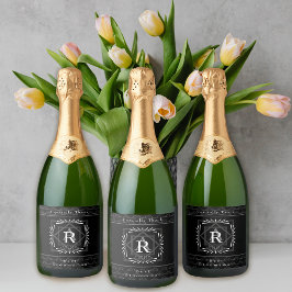 Stilvolle Rahmen Schwarz Monogram