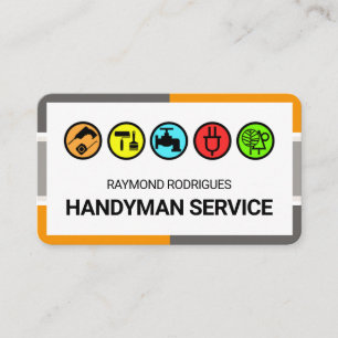 Stilvolle Rahmenfarbe Handwerker Werkzeuge Visitenkarte
