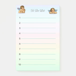 Stilvolle Raphael Cherubs auf Pastel Shades Post-it Klebezettel