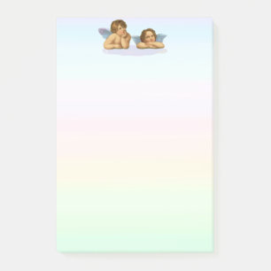 Stilvolle Raphael Cherubs auf Pastel Shades Post-it Klebezettel