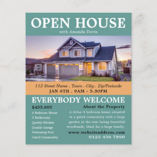 Stilvolle Realtor Open House Werbung Flyer
