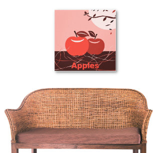 Stilvolle Red Apple Kitchen Wall Leinwanddruck