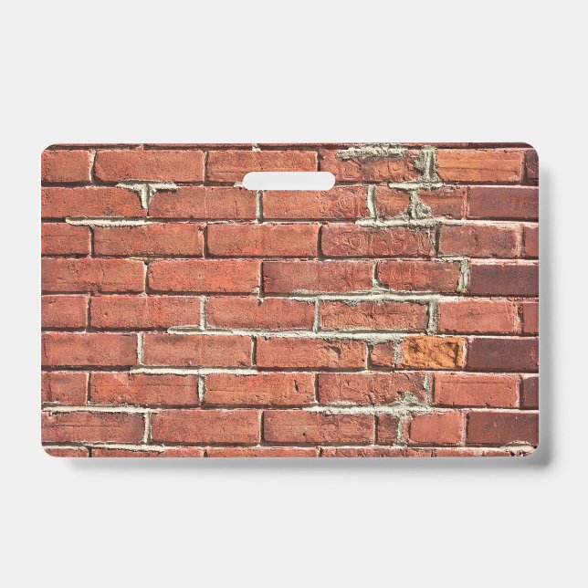 Stilvolle Red Brick Wall Ausweis (Vorderseite)