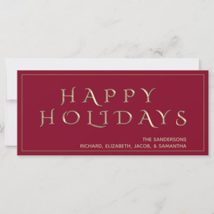 Stilvolle Red Happy Holidays Weihnachten
